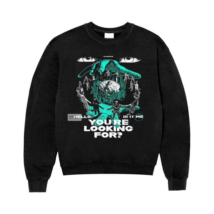 Students Hello Crew Sweater "Black"