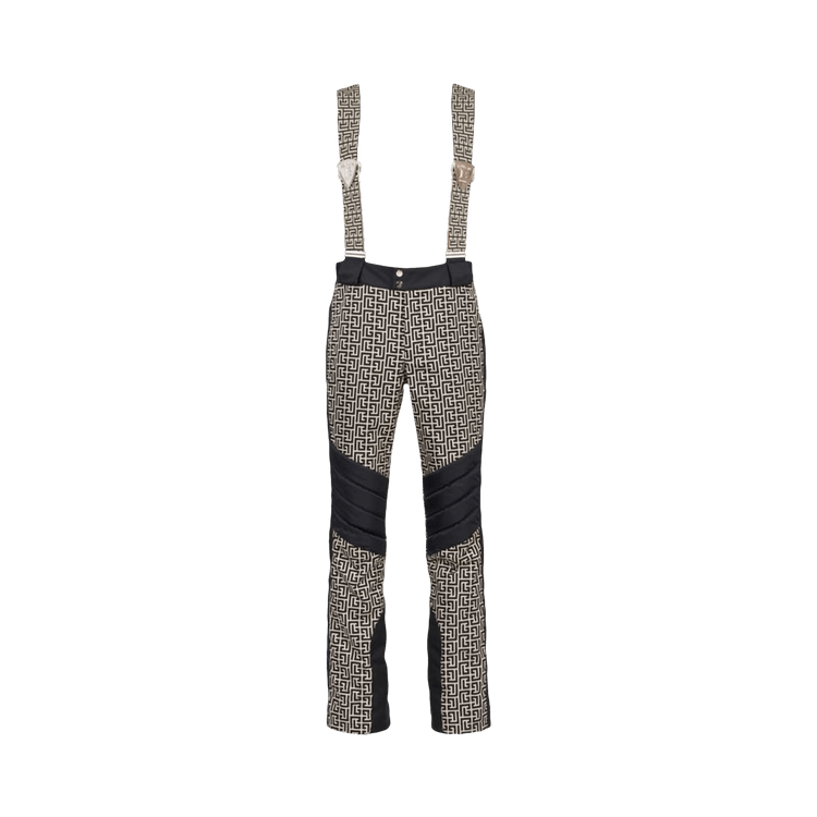 Balmain Monogram Printed Nylon Sweatpants "Ivoire/Noir"