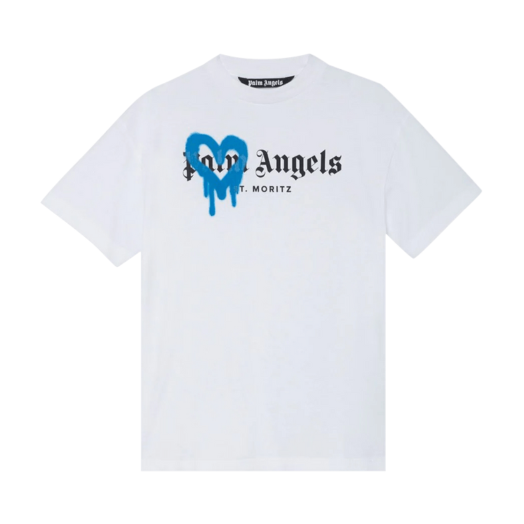Palm Angels St. Moritz Heart Sprayed Tee "White"