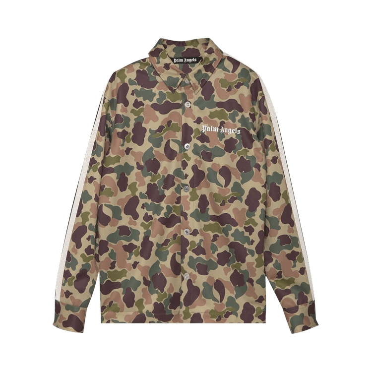 Palm Angels Camo Track Shirt "Military/White"