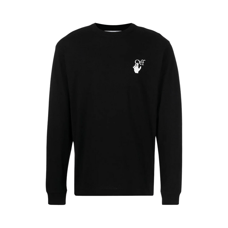 Off-White Cut Here Arrow Long-Sleeve Skate Tee "Black/White"