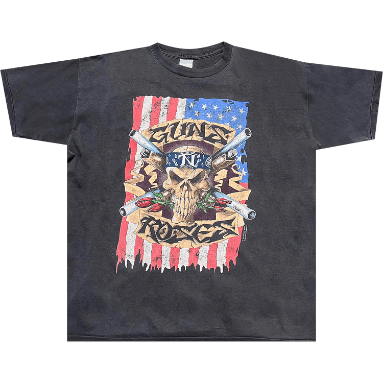 Vintage Guns N" Roses G n" F"n Rs! Tee "Faded Black'