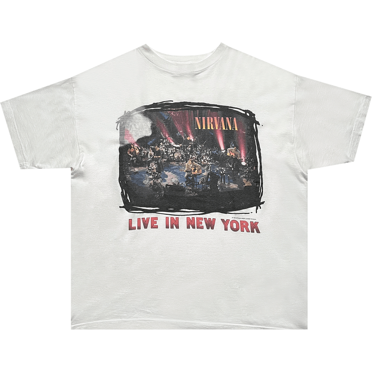 Vintage Nirvana Live In New York Tee "White"