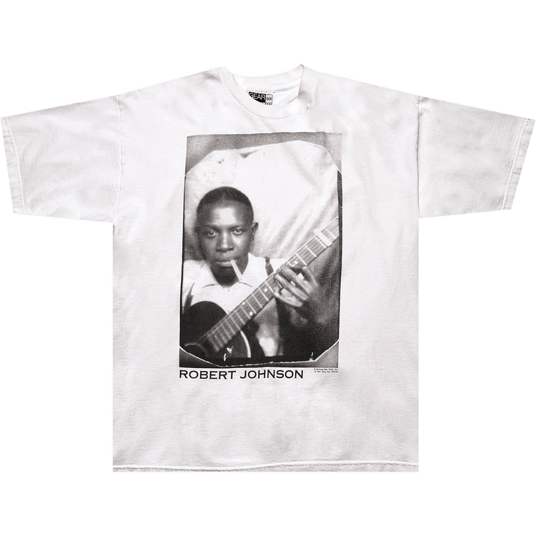 Vintage Robert Johnson Hellhound On My Trail Tee "White"