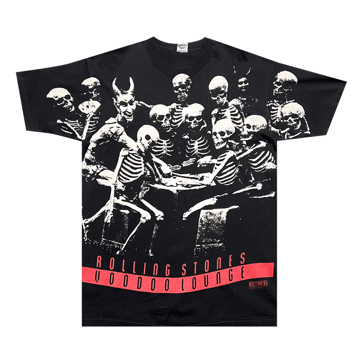 Vintage The Rolling Stones Voodoo Lounge All Over Print Tee "Black"