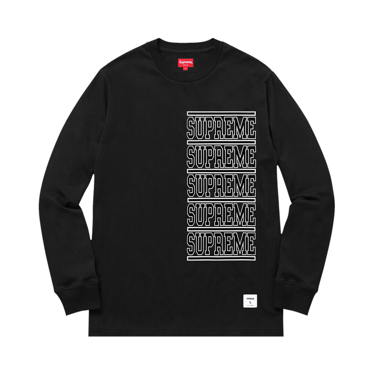 Supreme Stacked Long-Sleeve Top "Black"
