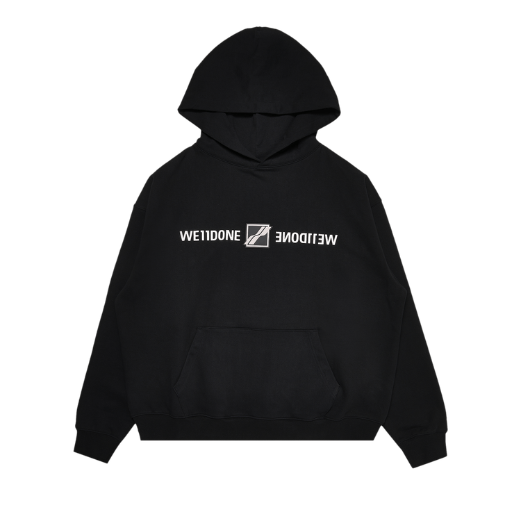 We11done Patched Mirror Logo Hoodie "Black"