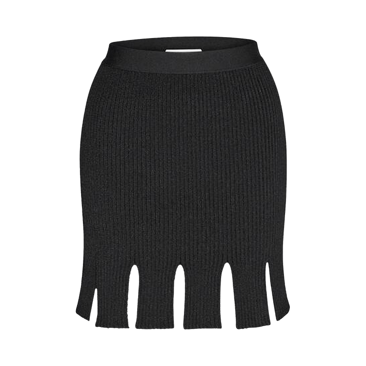 Bottega Veneta Ribbed Wool Skirt "Black"