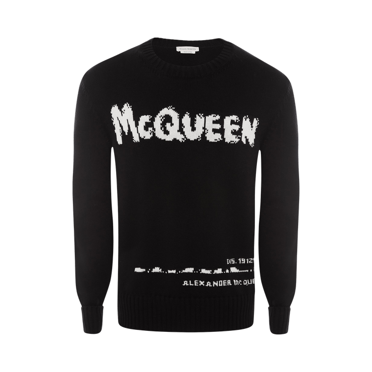 Alexander McQueen Graffiti Jumper "Black/White"