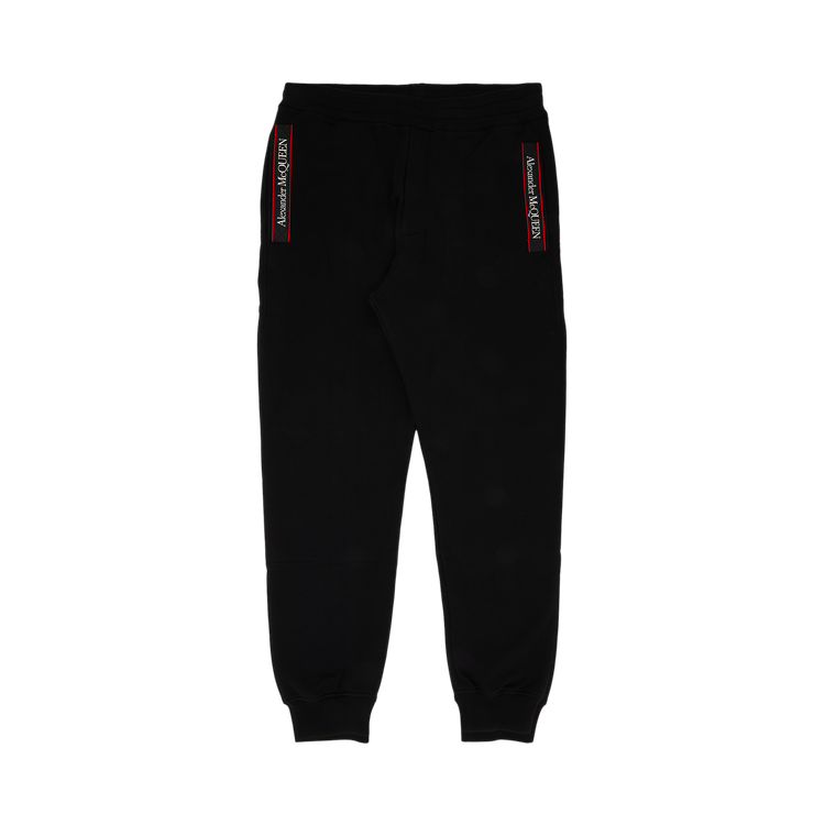 Alexander McQueen Selvedge Logo Tape Detail Joggers "Black/Mix"