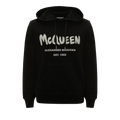 Alexander McQueen Graffiti Hooded Sweatshirt "Black/Ivory"