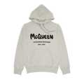 Alexander McQueen Graffiti Hooded Sweatshirt "Pale Grey/Black"