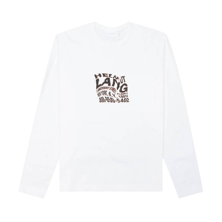 Helmut Lang Warp Long-Sleeve Tee "White"