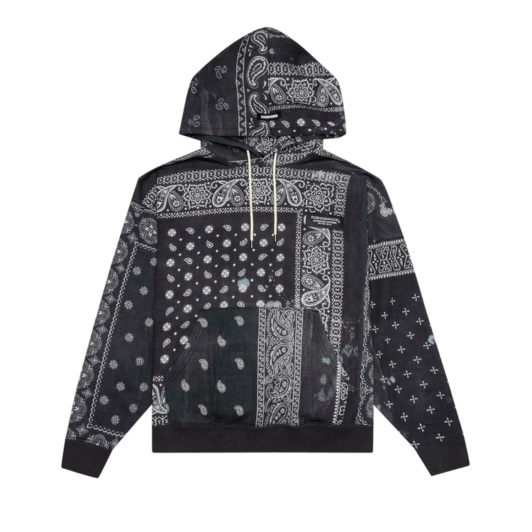 Neighborhood Bandana Chopped Hoodie "Black"