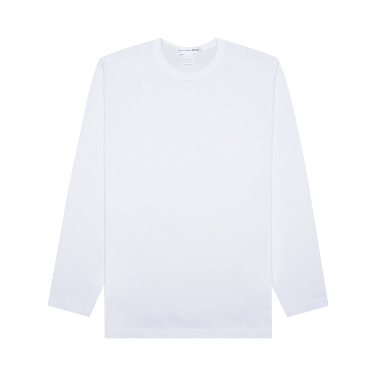Comme des Garçons SHIRT Small Back Logo L/S Tee "White"
