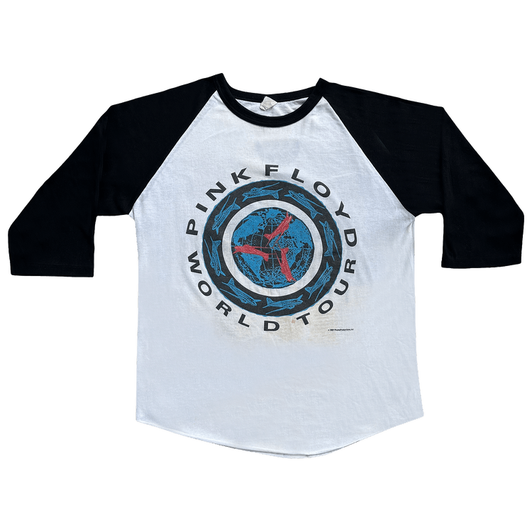 Vintage Pink Floyd World Tour Raglan Tee "White"