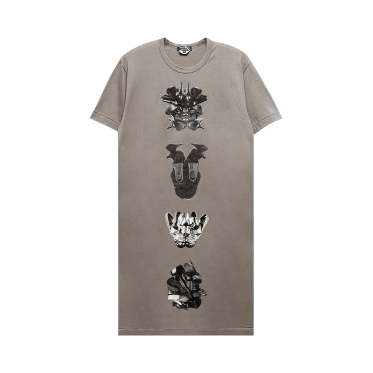 Comme des Garçons Homme Plus Graphic Print Long T-Shirt "Grey"