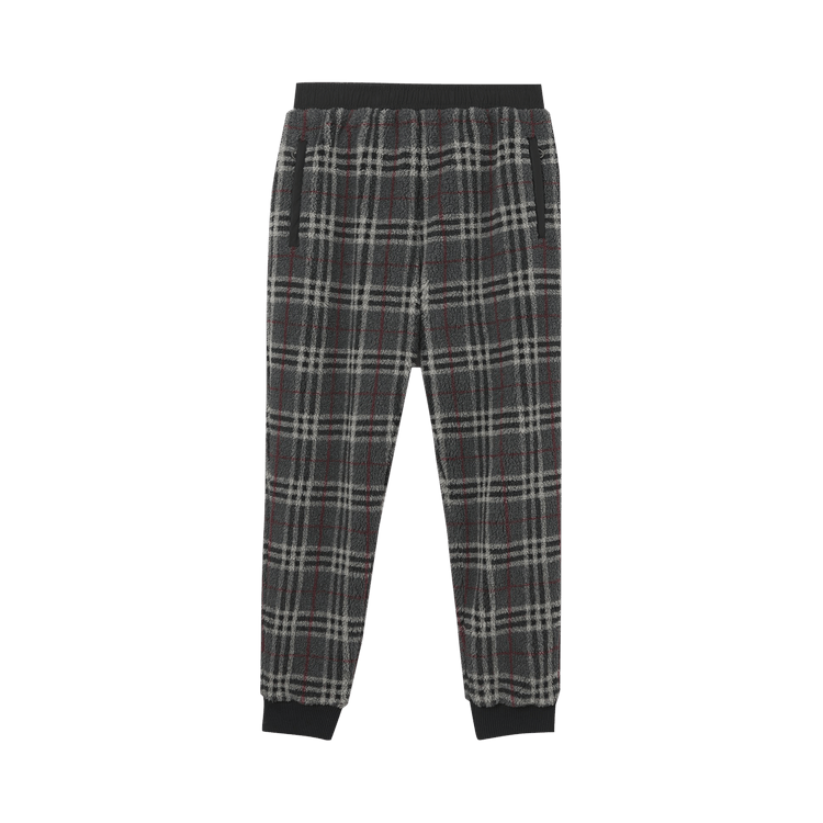 Burberry Fleece Check Shorts "Dark Charcoal"