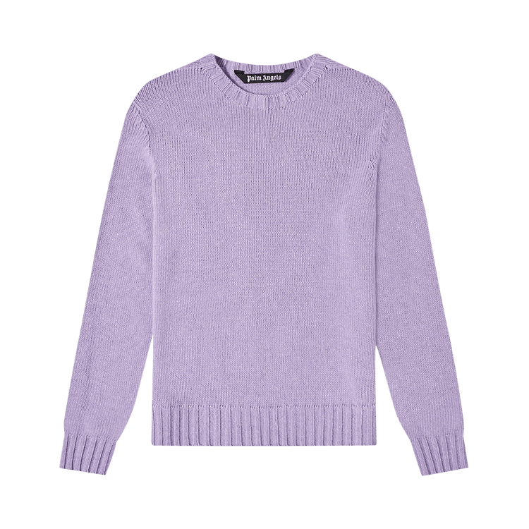 Palm Angels Curved Logo Sweater "Lilac/Black"