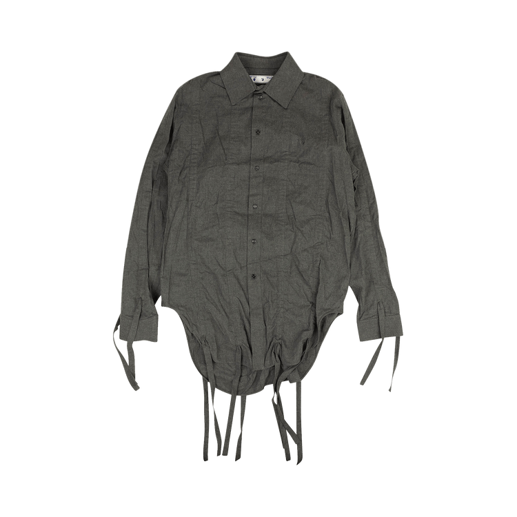 Off-White Flannel Pull Up Shirt "Grey"