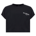 Balmain Cropped Tee "Black"