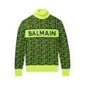 Balmain x Rossignol Intarsia Logo Knit Sweater "Black"