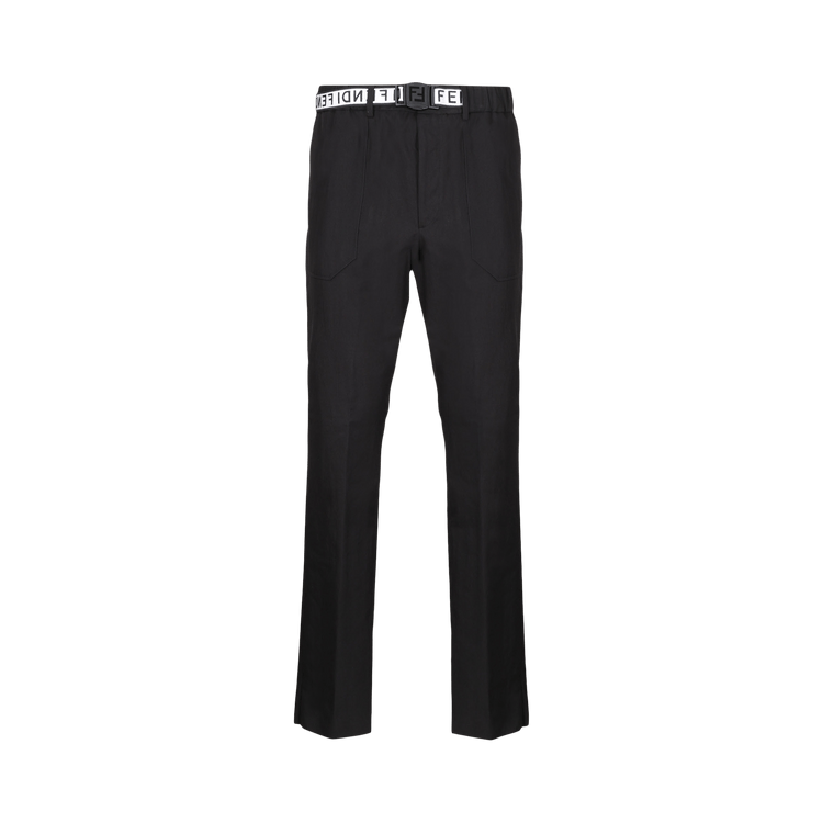 Fendi Logo Tape Pants "Nero"
