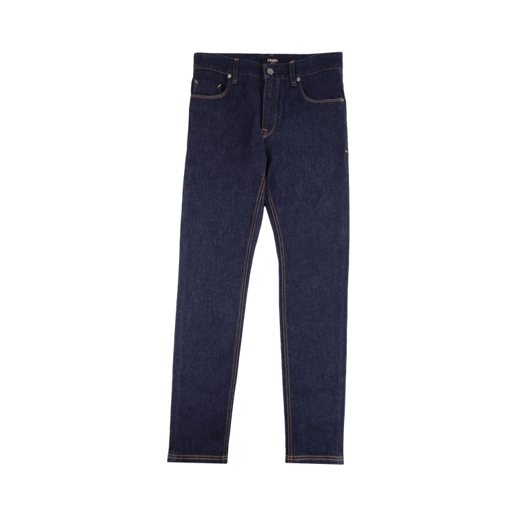 Fendi Camo Pocket Patch Jean "Dark Blue"