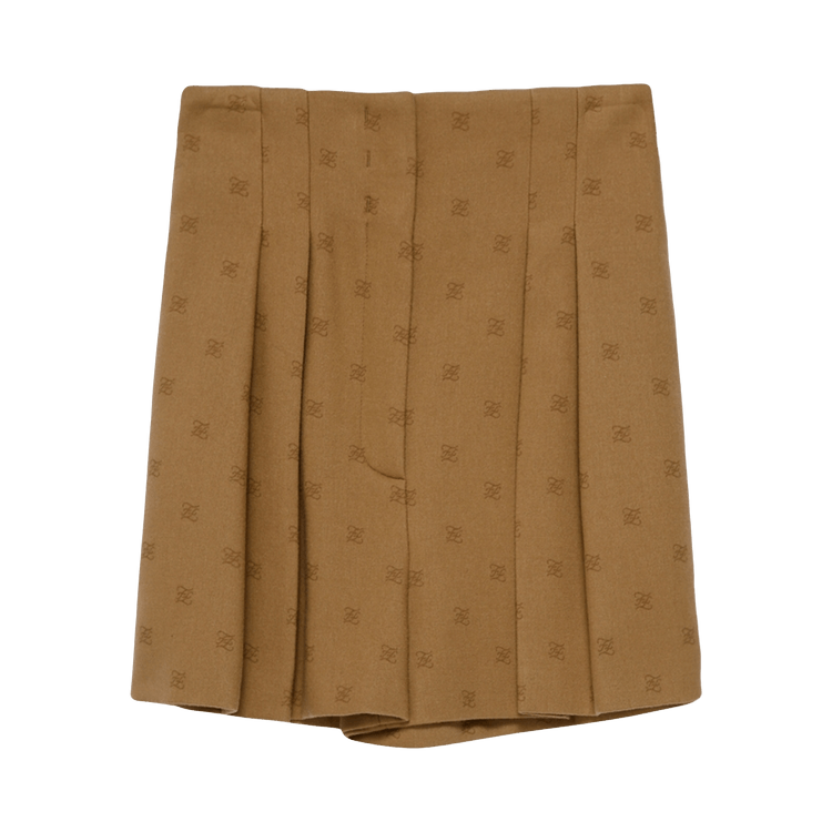 Fendi Karligraphy High-Waisted Flannel Shorts "Smooth"