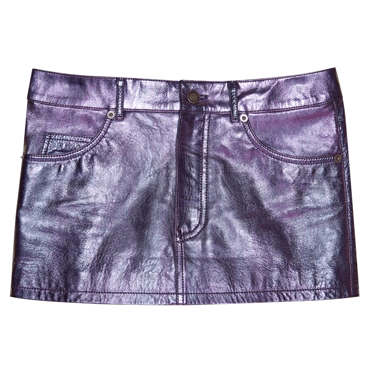 Saint Laurent Mini Skirt "Quartz Titane"