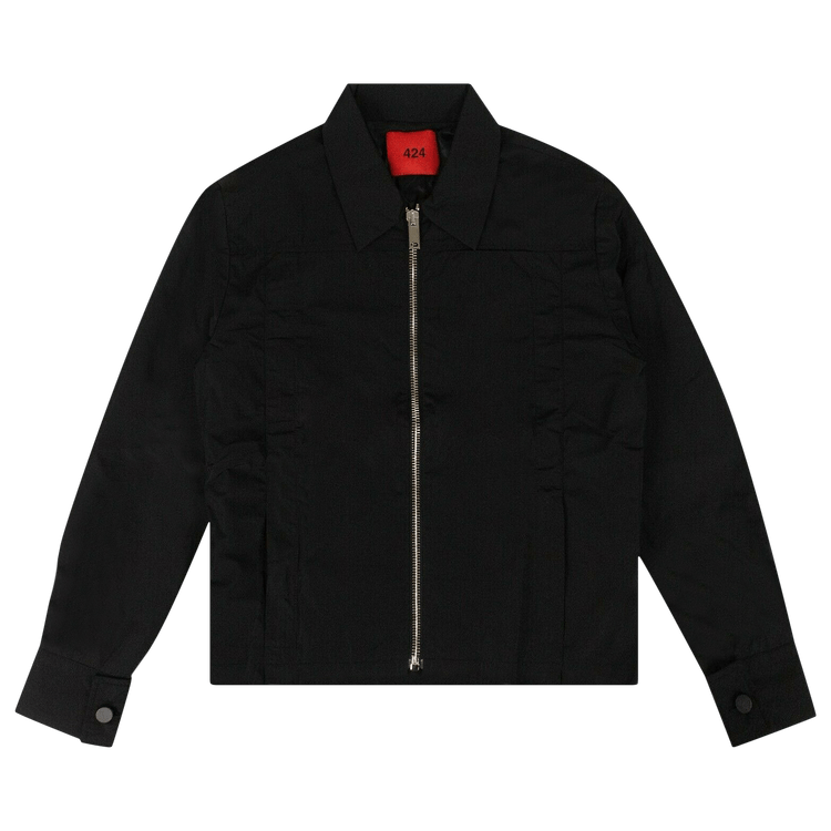 424 Collared Logo Jacket "Black"