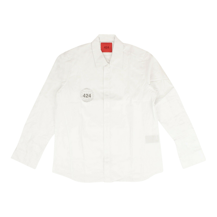 424 Zipper Shirt "White"