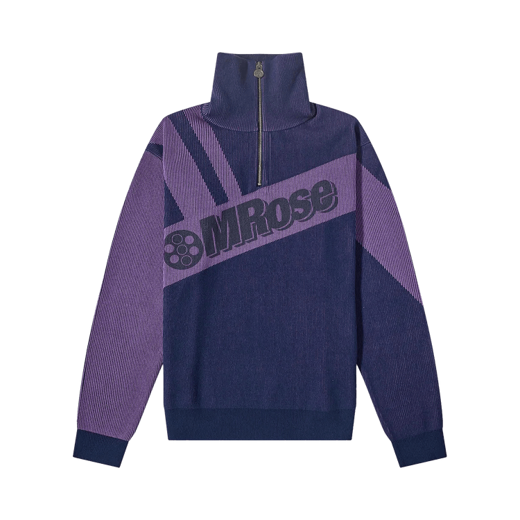 Martine Rose Zipped Logo Knit "Purple"