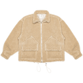 Mr. Saturday Zip-Up Sherpa "Beige"