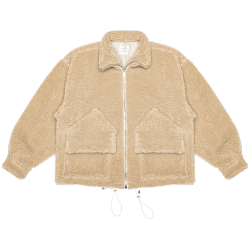 Mr. Saturday Zip-Up Sherpa "Beige"