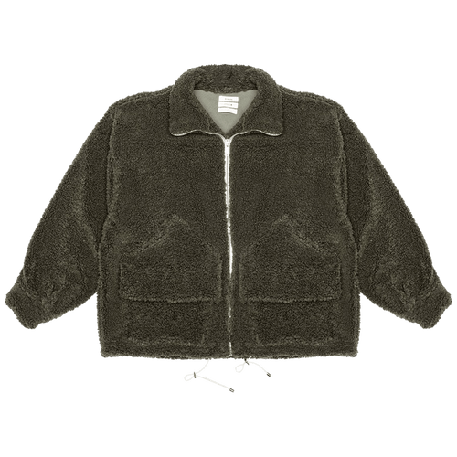 Mr. Saturday Zip-Up Sherpa "Olive"
