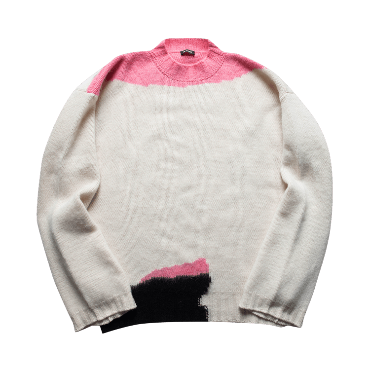 Raf Simons Oversized Boiled Knit Sweater "Pearl"