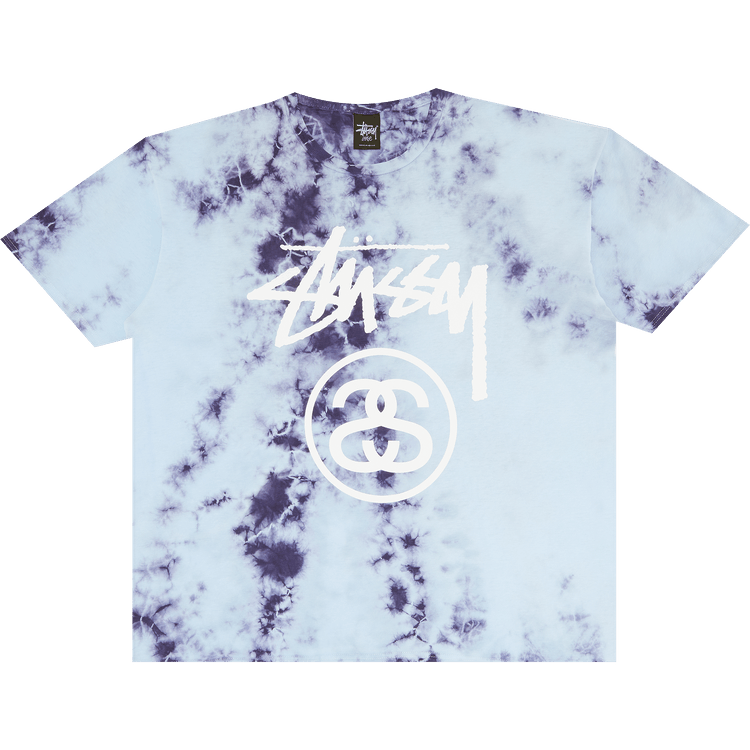 Stussy Storm Stock LNK Tie-Dye Tee "Blue"