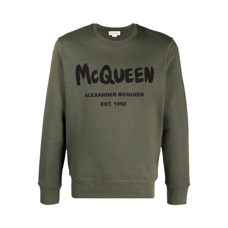 Alexander McQueen Graffiti Sweatshirt "Khaki/Black"
