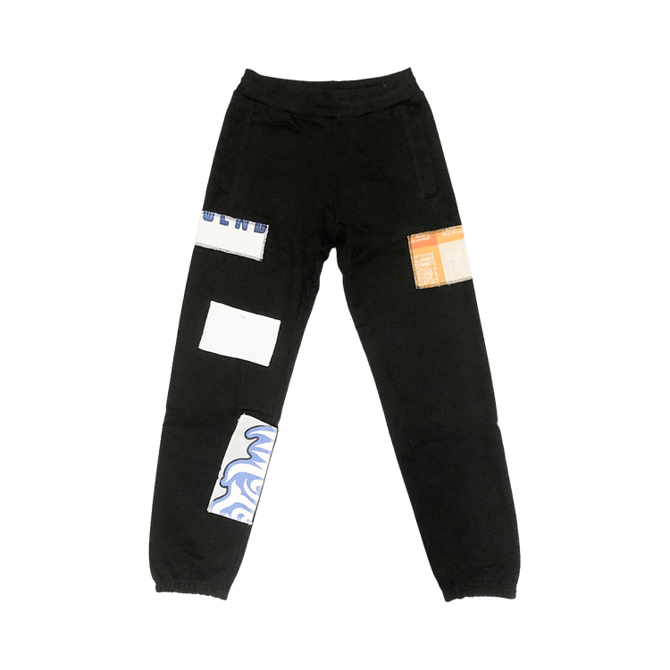 Chinatown Market Overlocked Patchwork Pants Sweatpants "Black"