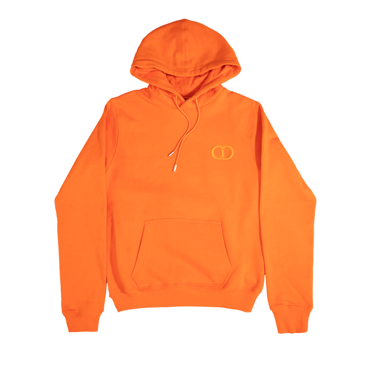 Dior Regular Fit CD Embroidery On Chest Hoodie "Orange"