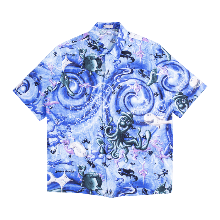 Dior x Kenny Scharf Sealife Shirt "Blue Swirl"
