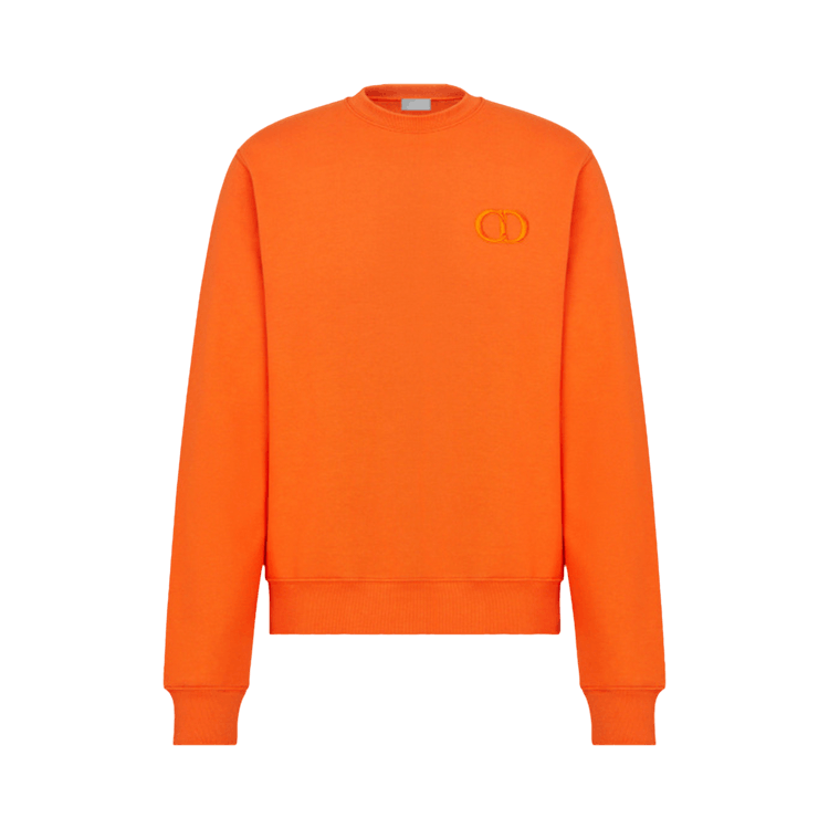Dior CD Embroidery On Chest Crewneck "Orange"