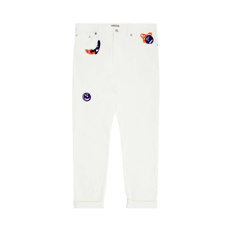 Dior x Kenny Scharf Slim Fit Jeans "White"