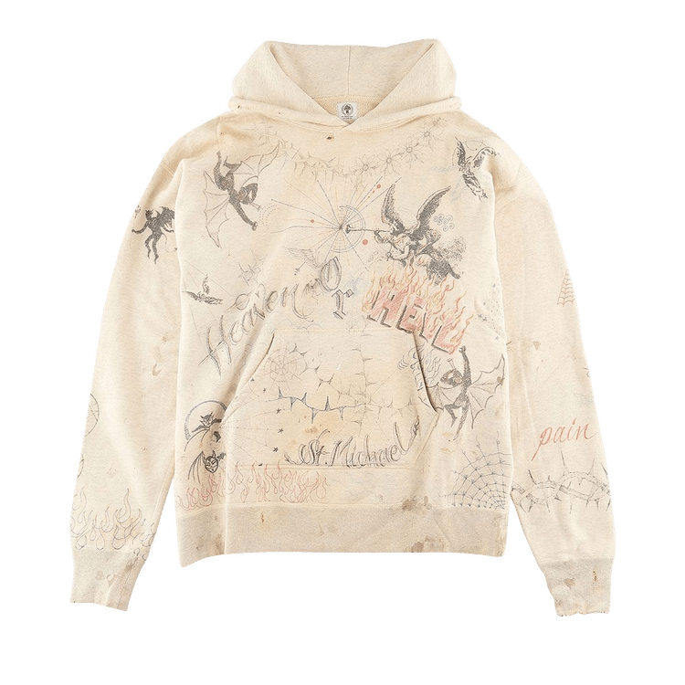 SAINT Mxxxxxx Graffiti Hoodie "Light Grey"