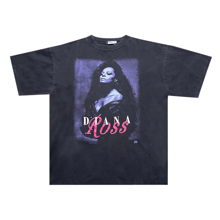 Vintage Diana Ross Take Me Higher Tour Tee "Faded Black"