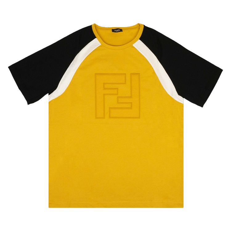 Fendi FF Print Short-Sleeve T-shirt "Yellow/Black"