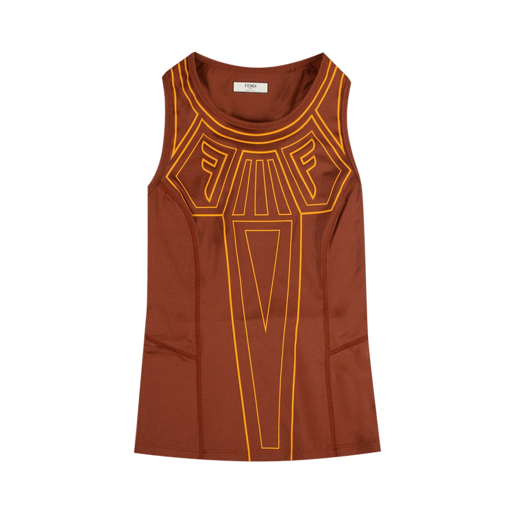 Fendi Graphic Logo Tank Top "Orange"