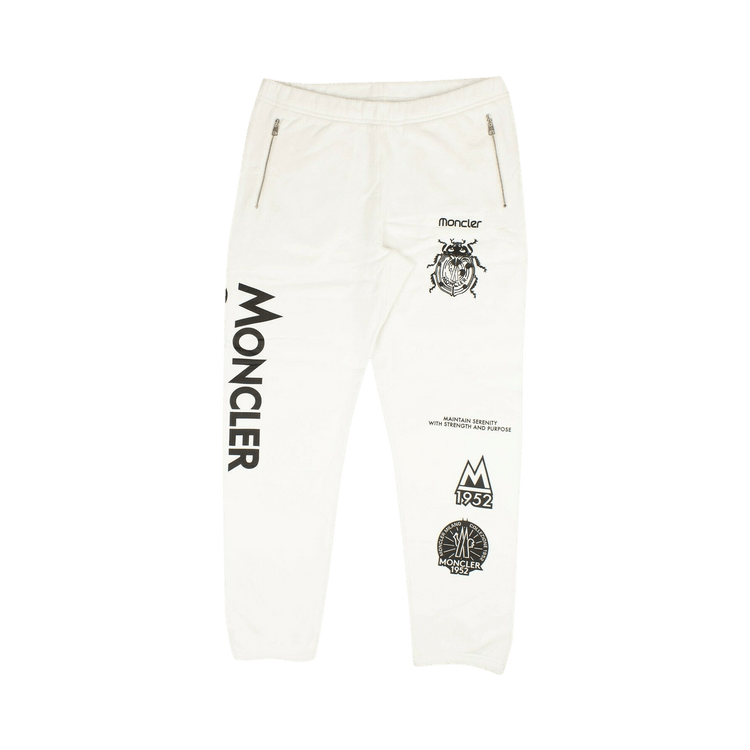 Moncler Logo Sweatpants "White/Black"