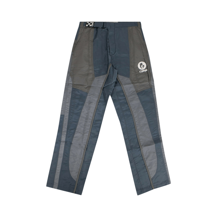 Off-White Paneled Straight Leg Pants "Grey/Blue"